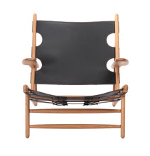 Load image into Gallery viewer, Black Leather Lounge Chair - Jase Lounge Chair

