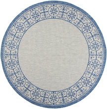 Load image into Gallery viewer, Nourison Country Side 8&#39; Round Area Rug CTR03 Ivory Blue
