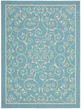 Load image into Gallery viewer, Nourison Home &amp; Garden RS019 Blue 4&#39;x6&#39; Area Rug RS019 Light Blue
