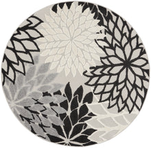 Load image into Gallery viewer, Nourison Aloha 5&#39; Round Area Rug ALH05 Black White
