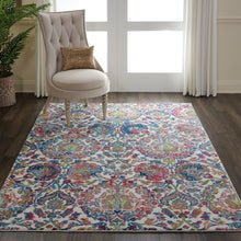 Load image into Gallery viewer, Nourison Ankara Global ANR06 Blue and Ivory 4&#39;x6&#39; French Country Area Rug ANR06 Ivory/Blue
