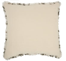 Load image into Gallery viewer, Mina Victory Life Styles Sprinkle Micro Shag Charcoal Throw Pillow DL903 24&quot; X 24&quot;
