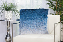 Load image into Gallery viewer, Mina Victory Illusion Indigo Shag Throw Pillow TR011 20&quot; x 20&quot;
