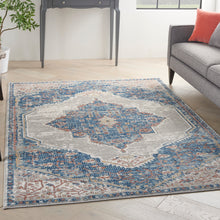 Load image into Gallery viewer, Nourison Concerto 5&#39; x 7&#39; Area Rug CNC12 Blue/Grey
