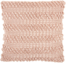 Load image into Gallery viewer, Mina Victory Life Styles Woven Stripes Blush Throw Pillow DC827 17&quot;X17&quot;
