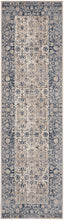 Load image into Gallery viewer, kathy ireland Home Malta MAI04 Blue and Ivory 8&#39; Runner Hallway Rug MAI04 Ivory/Blue
