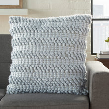 Load image into Gallery viewer, Mina Victory Life Styles Sky Woven Stripes Throw Pillow DC827 20&quot; x 20&quot;
