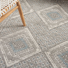 Load image into Gallery viewer, Nourison Concerto 4&#39; x 6&#39; Area Rug CNC16 Grey/Ivory/Blue
