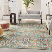 Load image into Gallery viewer, Nourison Allur 9&#39; x 12&#39; Turquoise Multicolor Area Rug ALR05 Turquoise Multicolor
