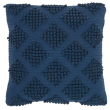 Load image into Gallery viewer, Mina Victory Life Styles Woven Diamonds Navy Throw Pillow GC103 18&quot;X18&quot;
