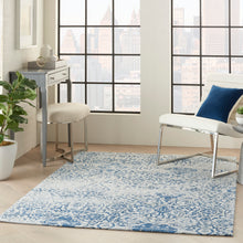 Load image into Gallery viewer, Nourison Damask 4&#39; x 6&#39; Area Rug DAS06 Blue
