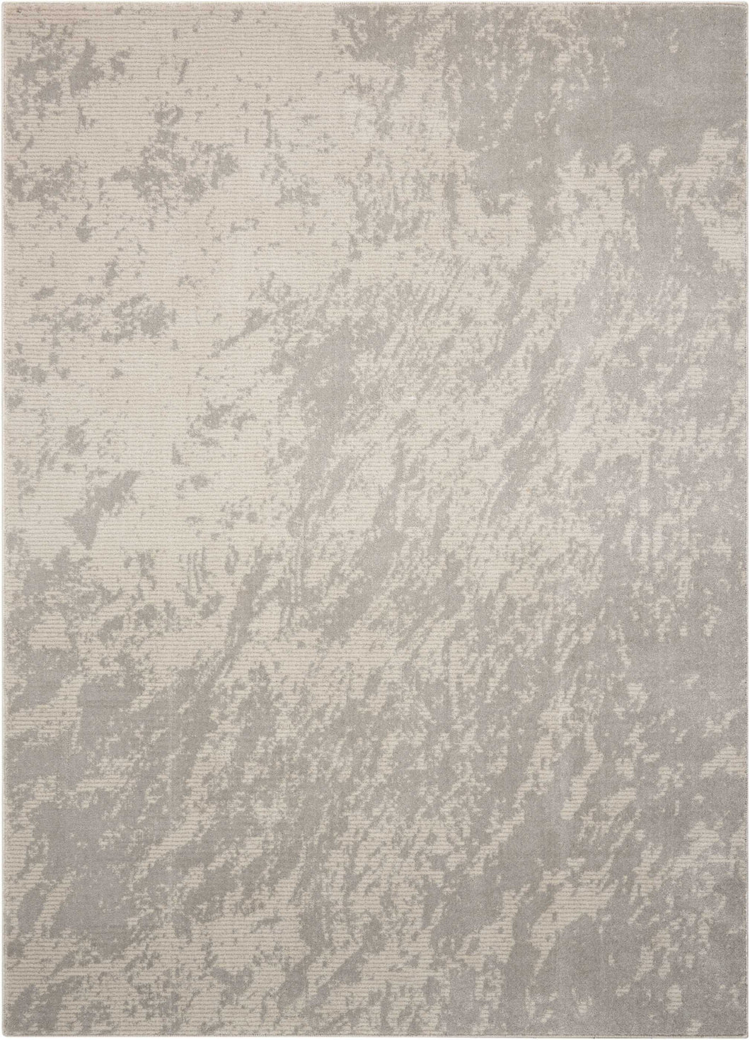 Nourison Maxell MAE12 Grey and White 5'x7' Area Rug MAE12 Ivory/Grey