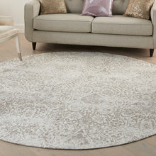 Load image into Gallery viewer, Nourison Damask 8&#39; Round Area Rug DAS06 Ivory
