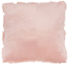 Load image into Gallery viewer, Mina Victory Chevron Faux Fur Blush Throw Pillow VV056 20&quot;X20&quot;
