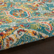 Load image into Gallery viewer, Nourison Allur 9&#39; x 12&#39; Turquoise Multicolor Area Rug ALR05 Turquoise Multicolor

