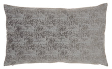 Load image into Gallery viewer, Mina Victory Life Styles Erased Velvet Charcoal Throw Pillow ET438 14&quot; x 24&quot;
