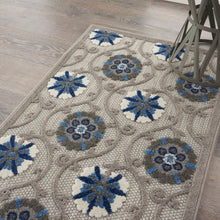 Load image into Gallery viewer, Nourison Aloha 3&#39;x4&#39; Grey Patio Area Rug ALH19 Grey/Blue
