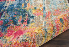 Load image into Gallery viewer, Nourison Celestial CES09 Blue Multicolor 4&#39;x6&#39; Colorful Area Rug CES09 Blue/Yellow
