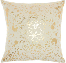 Load image into Gallery viewer, Nourison Luminecence Metallic Splash Ivory Throw Pillow QY168 18&quot;X18&quot;
