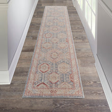 Load image into Gallery viewer, Nourison Homestead 8&#39; Runner Traditional Area Rug HMS01 Light Blue Multi
