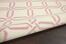 Load image into Gallery viewer, Nourison Jubilant JUB17 White and Pink 6&#39;x9&#39; Mid-century Area Rug JUB17 Ivory/Pink
