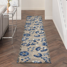 Load image into Gallery viewer, Nourison Aloha 12&#39; Runner Blue Patio Area Rug ALH17 Natural/Blue
