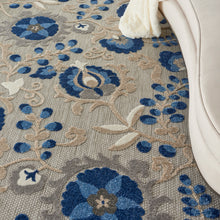 Load image into Gallery viewer, Nourison Aloha 6&#39;x9&#39; Blue Patio Area Rug ALH17 Natural/Blue
