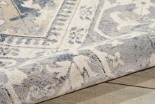 Load image into Gallery viewer, kathy ireland Home Malta MAI05 Blue and Ivory 9&#39;x12&#39; Rug MAI05 Ivory/Blue
