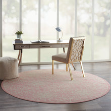 Load image into Gallery viewer, Nourison Jubilant 8&#39; Round Pink Area Rug JUB06 Ivory/Pink
