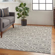 Load image into Gallery viewer, Nourison Jubilant JUB19 Grey 6&#39;x9&#39; Moroccan Area Rug JUB19 Grey
