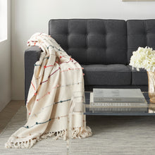 Load image into Gallery viewer, Mina Victory Life Styles Ribbed Dotted Multicolor Throw Blanket SH035 50&quot; X 60&quot;
