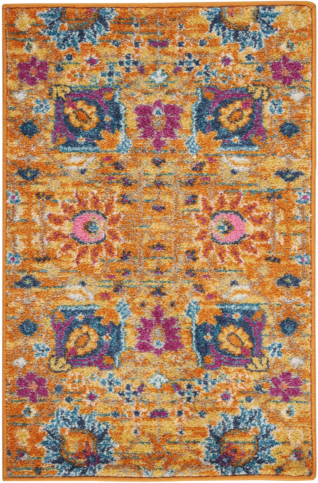 Nourison Passion 2' X 3' Orange Boho Area Rug PSN01 Sun