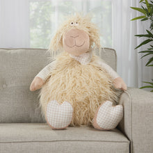 Load image into Gallery viewer, Mina Victory Plushlines Ivory Shaggy Lamb Plush Animal Pillow Toy N1563 22&quot; x 26&quot;
