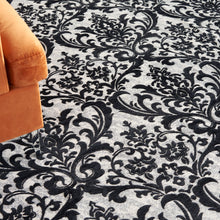 Load image into Gallery viewer, Nourison Damask DAS02 Black and White 8&#39;x10&#39; Large Flat Rug DAS02 Black/White
