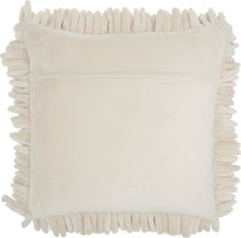 Load image into Gallery viewer, Mina Victory Life Styles Velvet Sponge Finger Ivory Throw Pillow YS103 20&quot;X20&quot;
