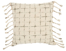 Load image into Gallery viewer, Mina Victory Life Styles Woven Grid Natural Throw Pillow GT119 20&quot;X20&quot;
