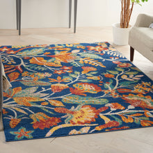 Load image into Gallery viewer, Nourison Allur 5&#39; x 7&#39; Navy Multicolor Area Rug ALR09 Navy Multicolor
