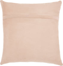 Load image into Gallery viewer, Mina Victory Natural Leather Hide Diamonds Stitches Rose Throw Pillow S4293 20&quot; x 20&quot;
