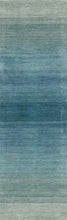 Load image into Gallery viewer, Calvin Klein Linear Glow GLO01 Blue 8&#39; Runner Hallway Rug GLO01 Aqua
