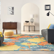 Load image into Gallery viewer, Nourison Allur 8&#39; x 10&#39; Turquoise Multicolor Area Rug ALR06 Turquoise Multicolor
