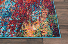 Load image into Gallery viewer, Nourison Celestial CES08 Blue and Red 8&#39; Runner Hallway Rug CES08 Atlantic
