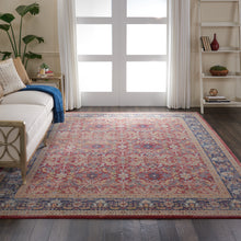 Load image into Gallery viewer, Nourison Ankara Global ANR02 Red and Blue Multicolor 8&#39;x10&#39; Large Low-pile Rug ANR02 Red
