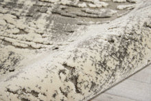 Load image into Gallery viewer, Michael Amini Gleam MA602 Grey and White 8&#39; Runner Hallway Rug MA602 Ivory/Grey
