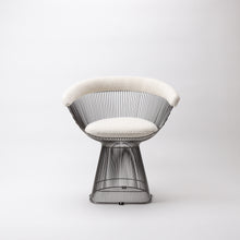Load image into Gallery viewer, Lovise Wire Dining Chair - Black Frame &amp; White Boucle Fabric
