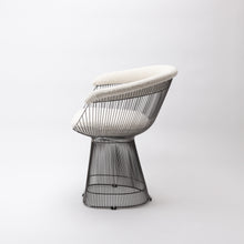 Load image into Gallery viewer, Lovise Wire Dining Chair - Black Frame &amp; White Boucle Fabric
