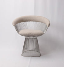 Load image into Gallery viewer, Lovise Wire Dining Chair - Stainless Steel Frame &amp; Light Grey Wool/Cashmere
