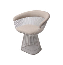 Load image into Gallery viewer, Lovise Wire Dining Chair - Stainless Steel Frame &amp; Light Grey Wool/Cashmere
