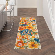Load image into Gallery viewer, Nourison Allur 8&#39; Runner Ivory Multicolor Area Rug ALR07 Ivory Multicolor
