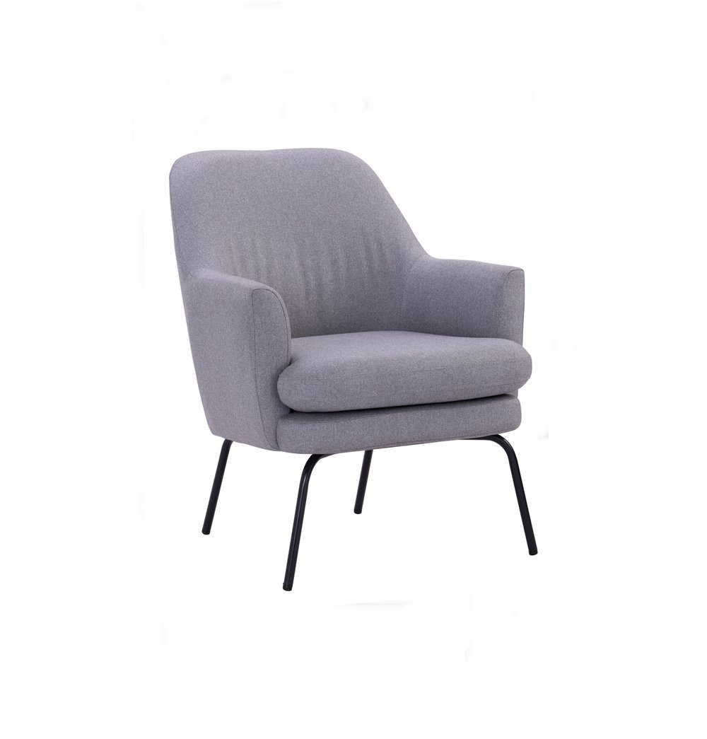 Lucian Lounge Chair - Pewter Grey - GFURN