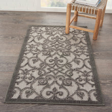 Load image into Gallery viewer, Nourison Aloha 3&#39;x4&#39; Grey Patio Area Rug ALH21 Grey/Charcoal
